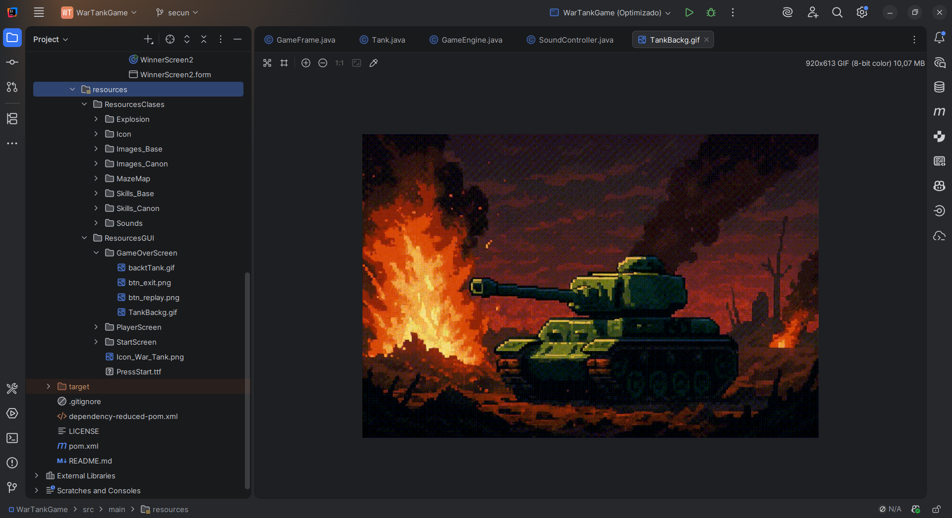 Código WarTankGame 4